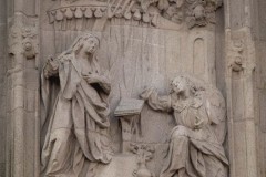 Comeza a restauración do retablo pétreo da fachada principal do Convento das Madres Mercedarias Comeza a restauración do retablo pétreo da fachada principal do Convento das Madres Mercedarias