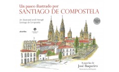 Portada "Un paseo ilustrado por Santiago de Compostela"